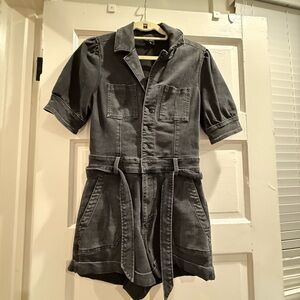 PAIGE Black Short Sleeve Romper